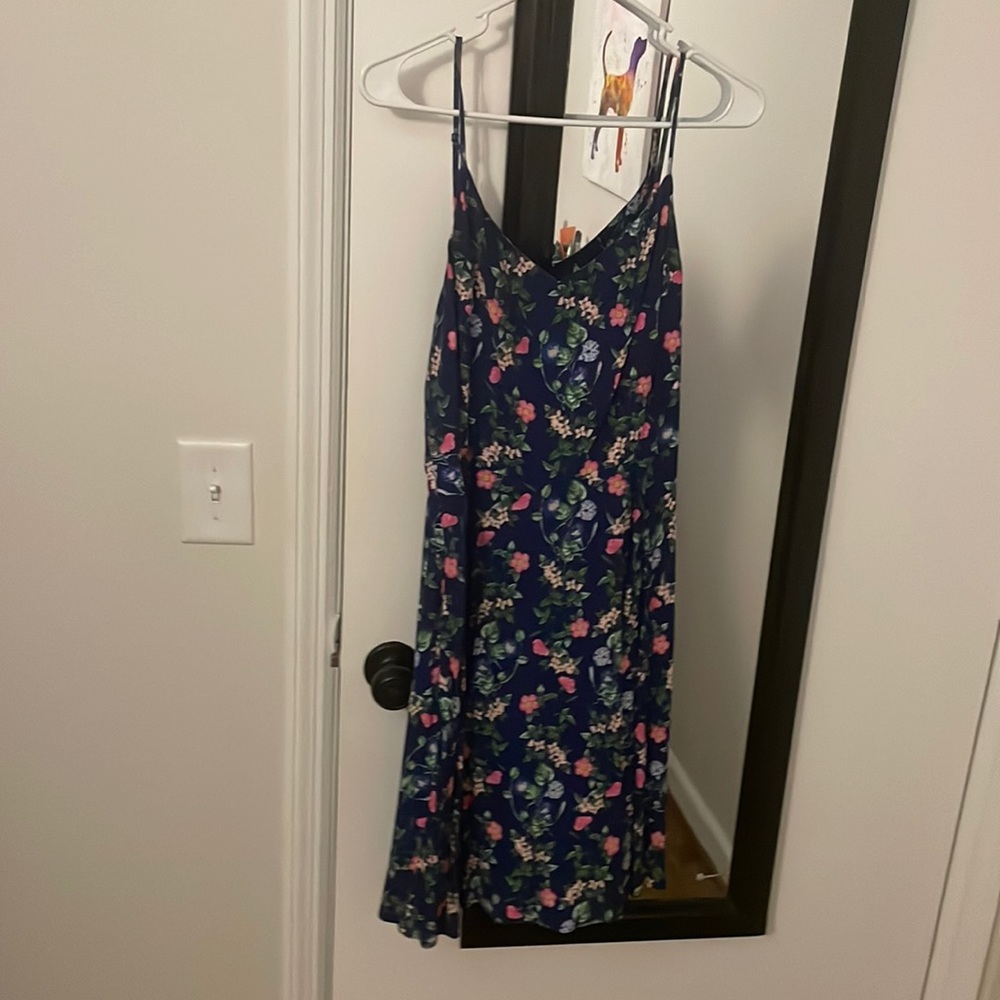 Old Navy, navy blue with floral summer dress